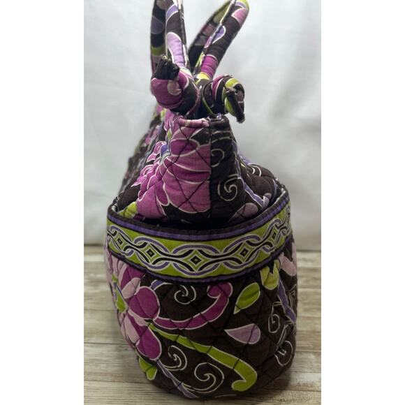 Vera Bradley PURPLE PUNCH GABBY Floral Quilted Bag Brown& Floral Some Fade - Picture 3 of 16